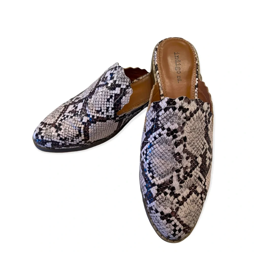 Indigo Rd. Faux Snake Mules - Picture 1 of 5